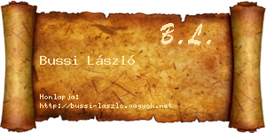 Bussi László névjegykártya
