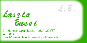 laszlo bussi business card